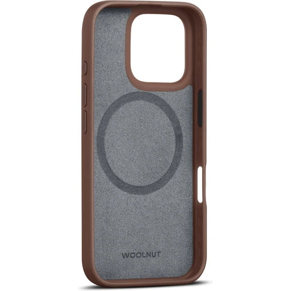 Woolnut Leather Case for iPhone 16 Pro - Cognac