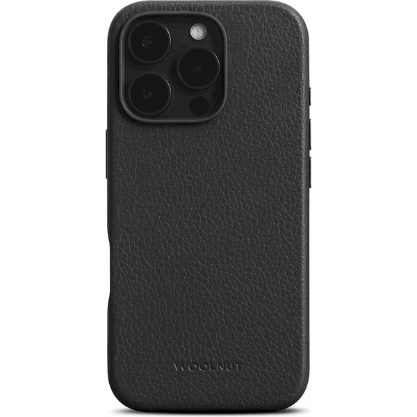 Woolnut Leather Case for iPhone 16 Pro Max - Black
