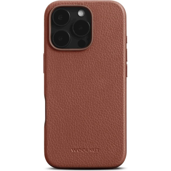 Woolnut Leather Case for iPhone 16 Pro Max - Cognac