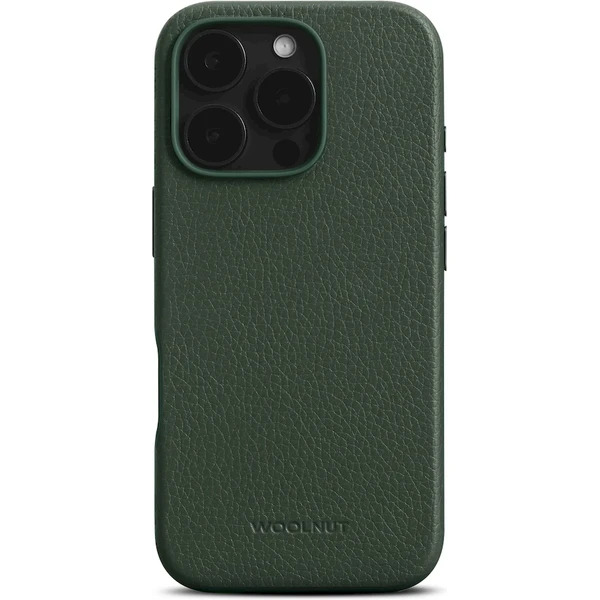 Woolnut Leather Case for iPhone 16 Pro - Green