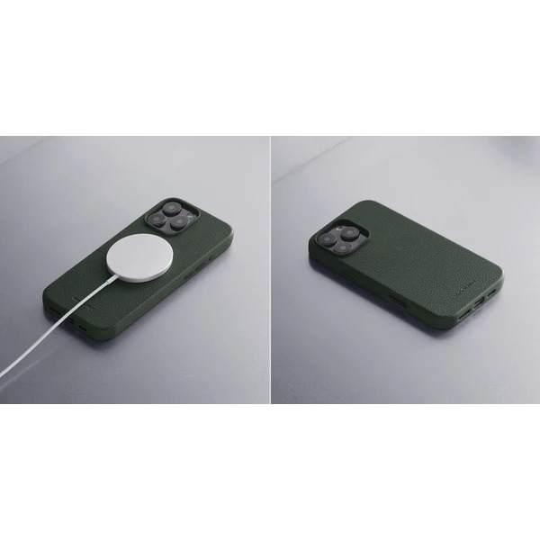 Woolnut Leather Case for iPhone 16 Pro - Green