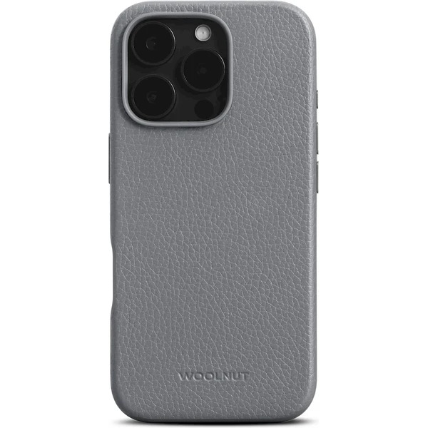 Woolnut Leather Case for iPhone 16 Pro - Grey