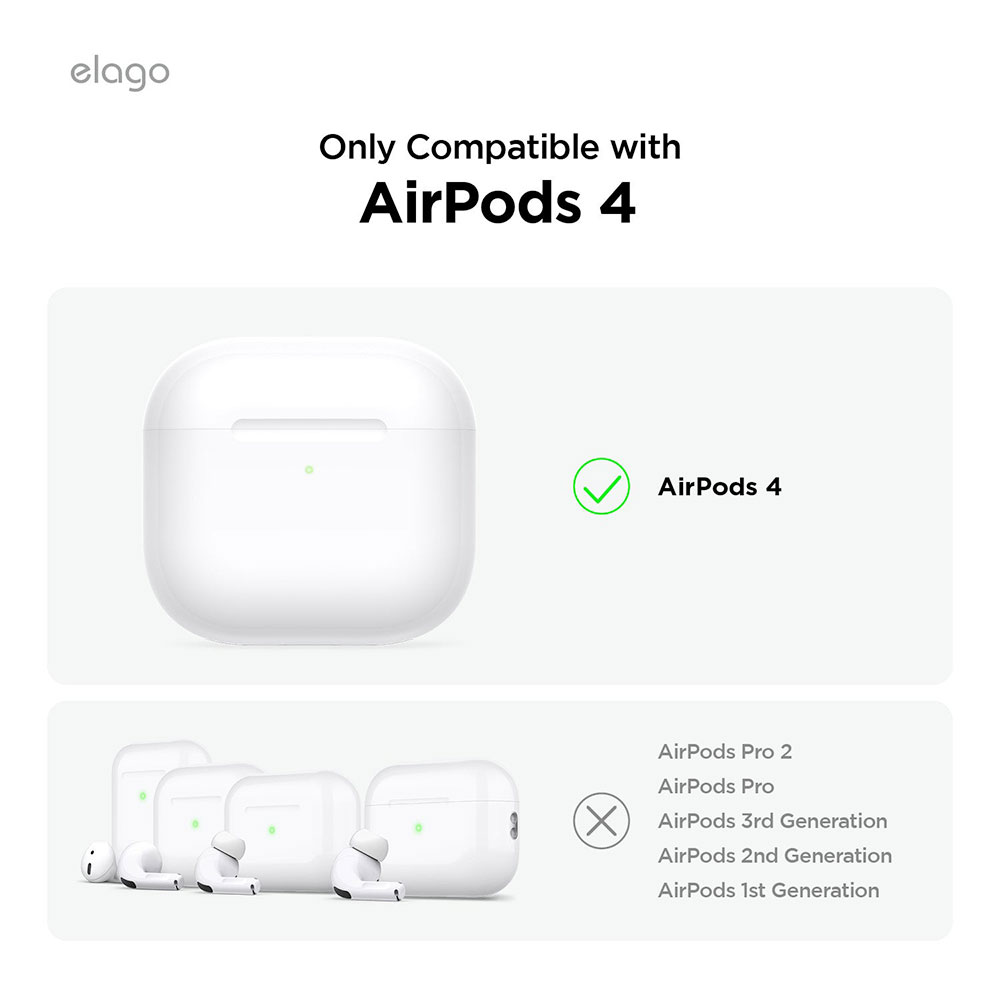 Elago Airpods 4 Silicone Hang Case - Black