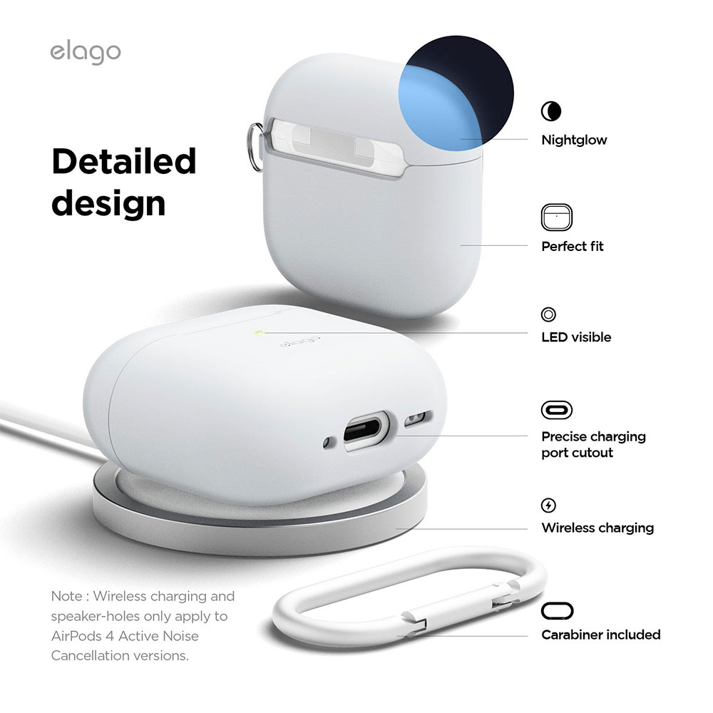 Elago Airpods 4 Silicone Hang Case - Jean Indigo