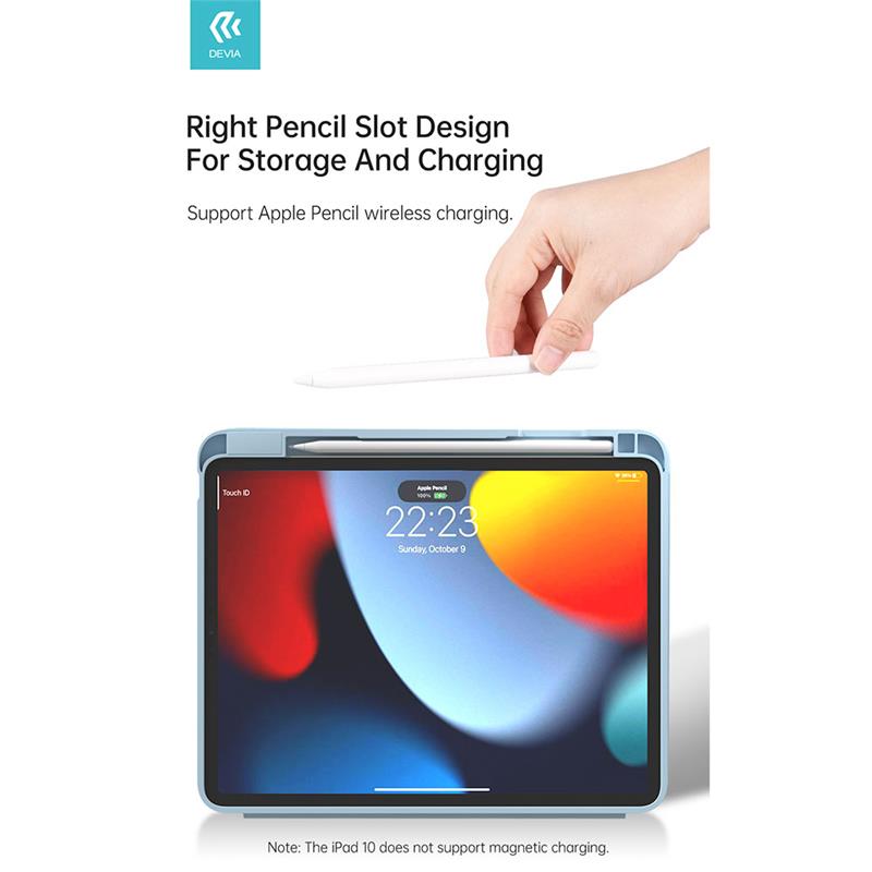 Devia puzdro Leather Case with Pencil Slot pre iPad Pro 11" M4/M5 - Black