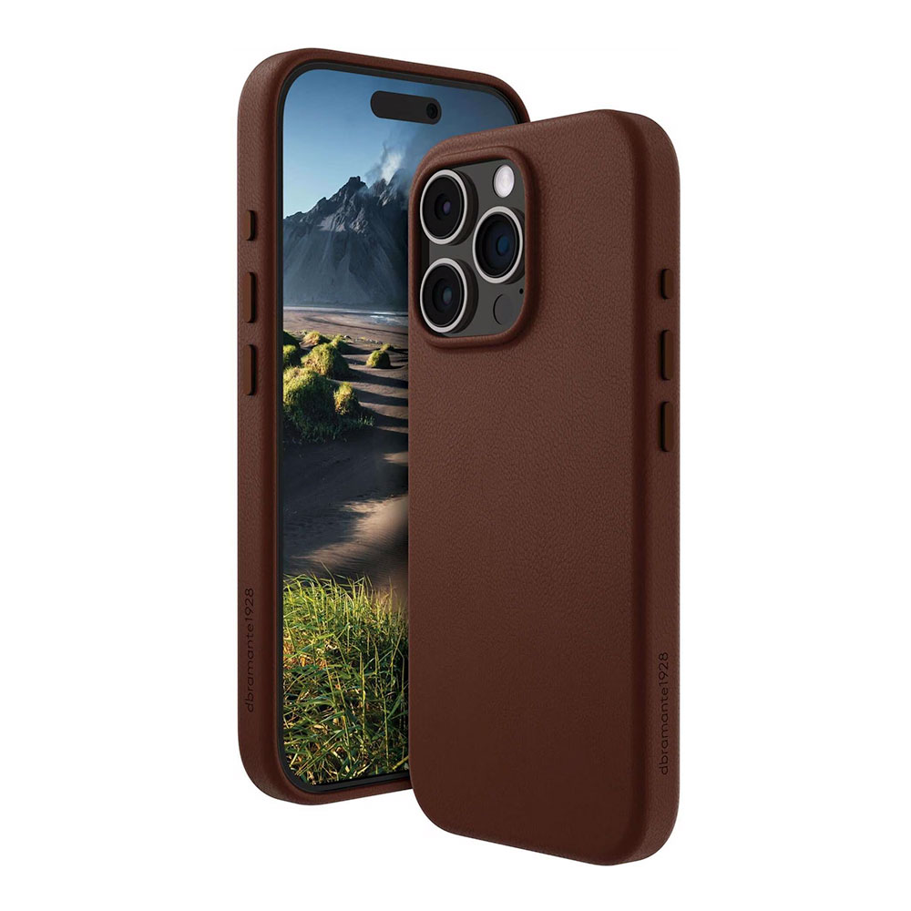 dbramante1928 - Puzdro Roskilde 2 s MagSafe pre iPhone 16 Pro Max, dark tan