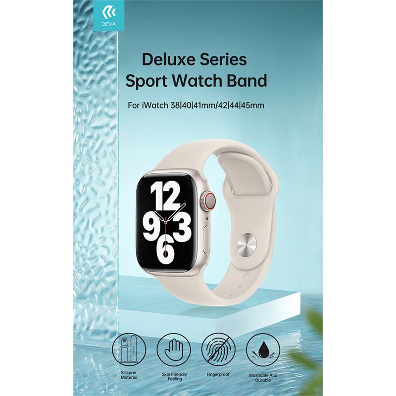 Devia remienok Apple Watch Deluxe Series Sport Band 40/41/42mm - Antique White