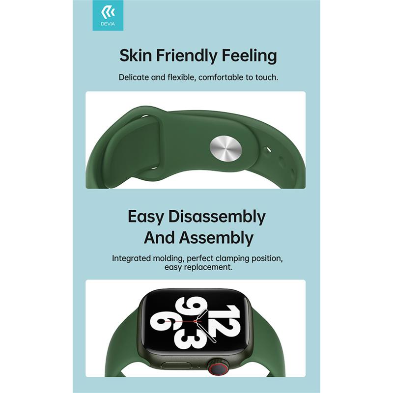 Devia Apple Watch Deluxe Series Sport Band 44/45/46mm - Fog Blue