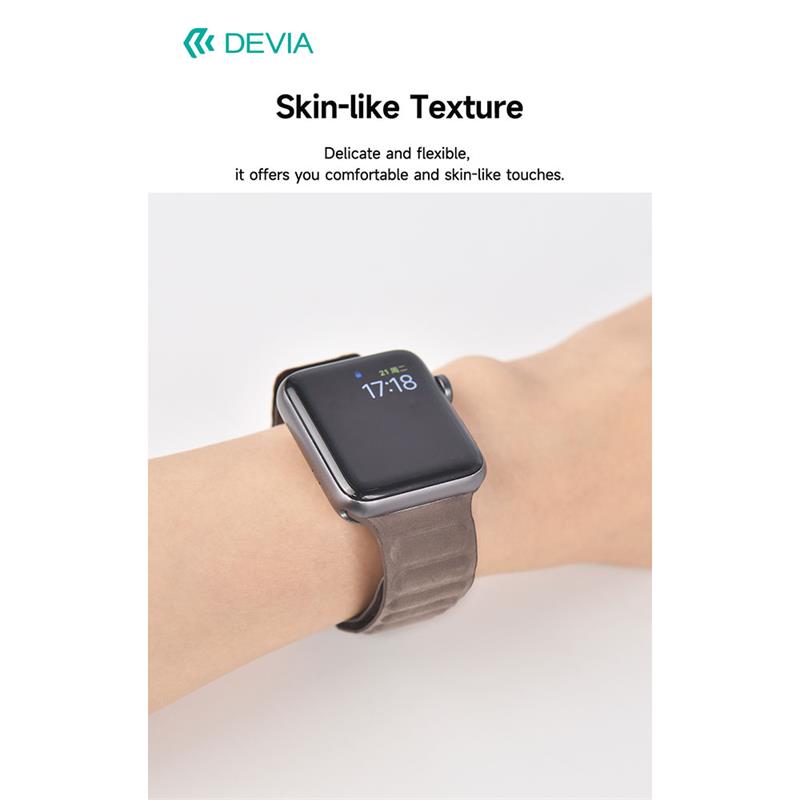 Devia remienok Deluxe Magnetic Fiber Watch Band 44/45/46mm - Sea Blue