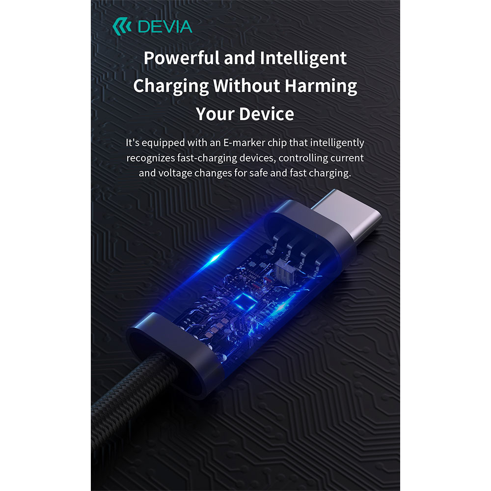 Devia kábel USB-C Extreme Speed Series 240W Cable 2m - Black