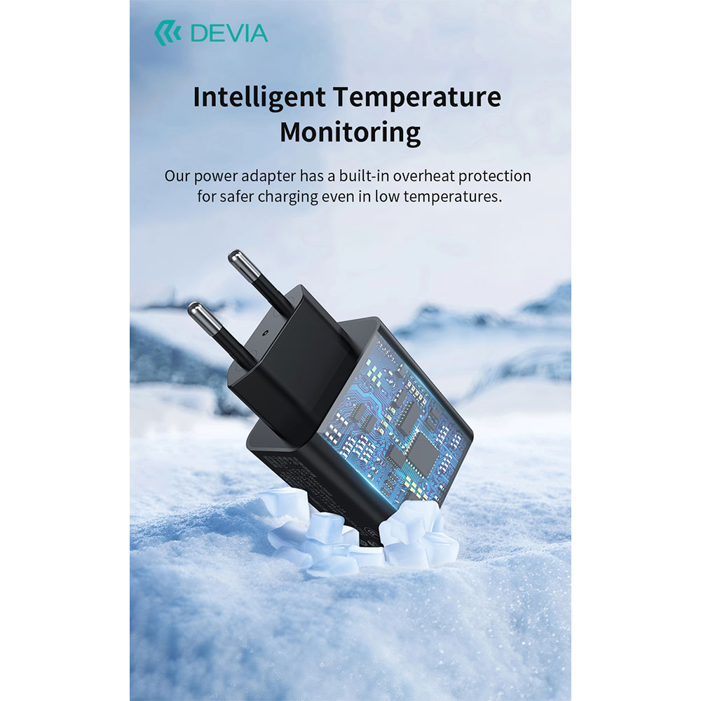 Devia sieťová nabíjačka Rocket Series PD Quick Charger 45W - Black