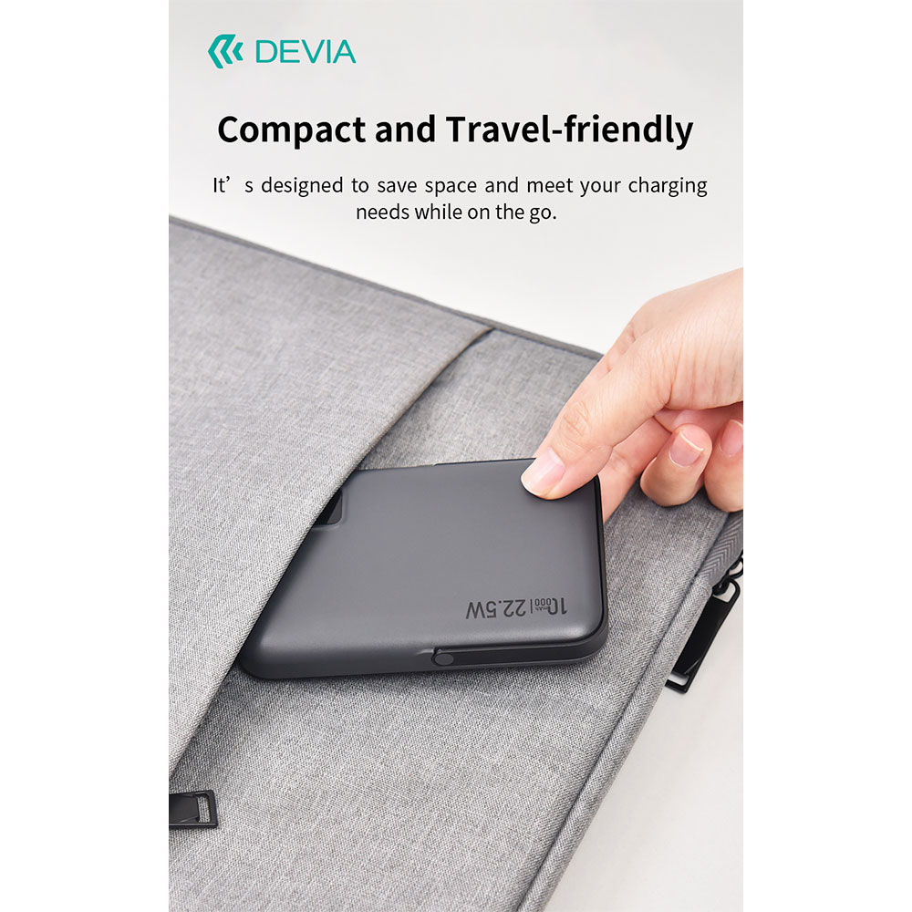 Devia powerbank Extreme Speed Series Magnetic with Bracket 10.000 mAh 22.5W - Gray