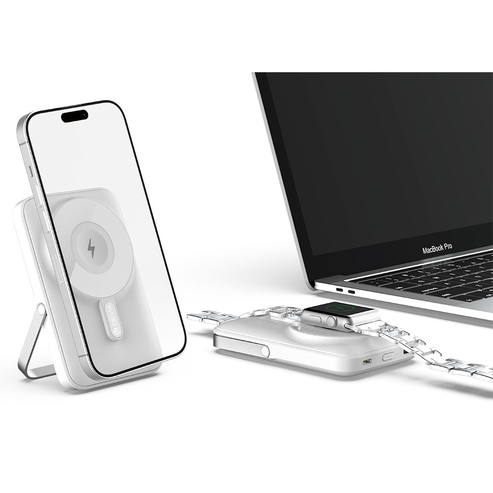 Devia powerbank Extreme Speed Series Magnetic with Bracket 10.000 mAh 22.5W - White