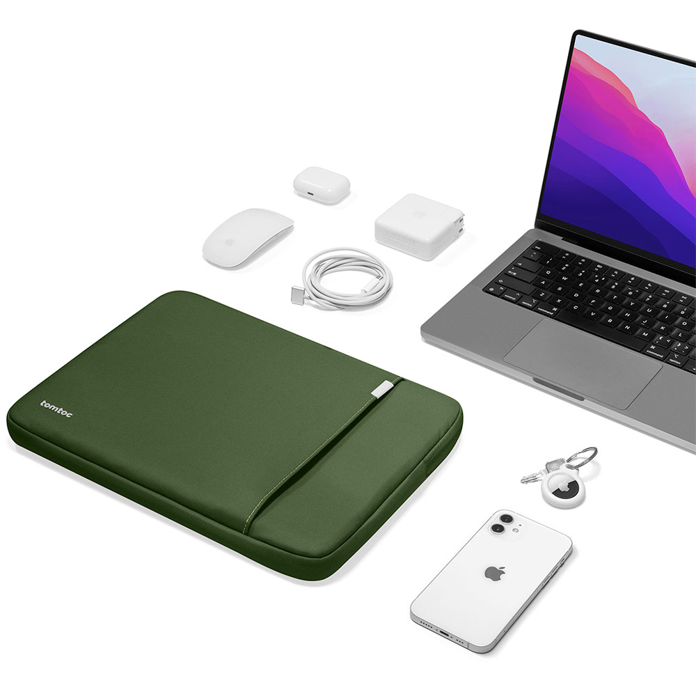 TomToc puzdro 360 Protective Sleeve pre Macbook Pro 16" M1/M2/M3/M4 - Olive Green