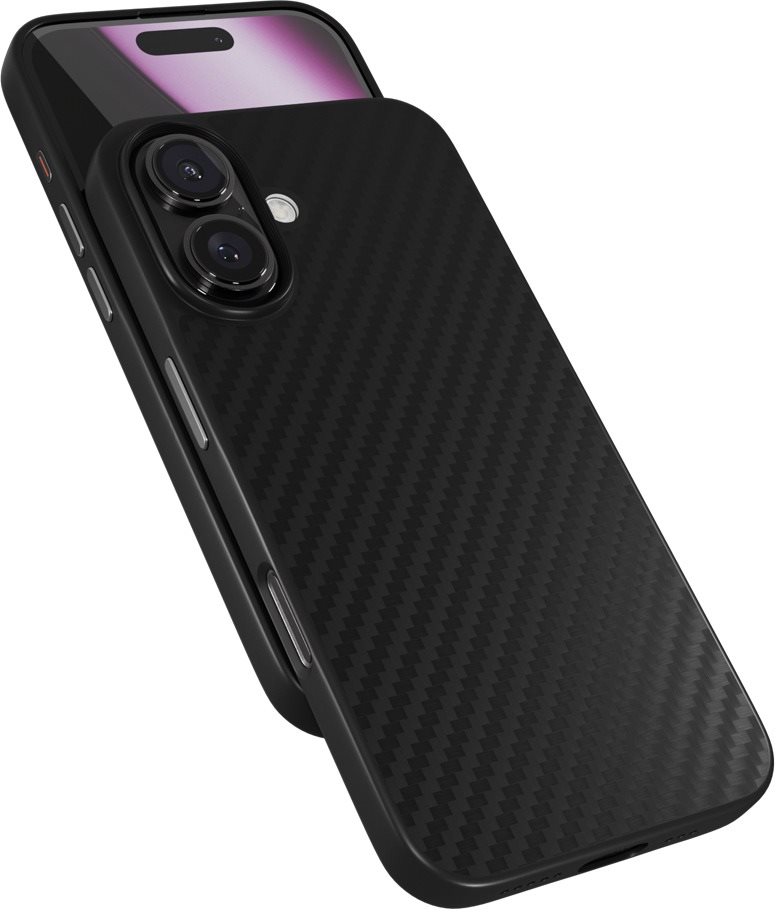 Epico Mag+ Hybrid Carbon Case iPhone 16 Plus - čierna