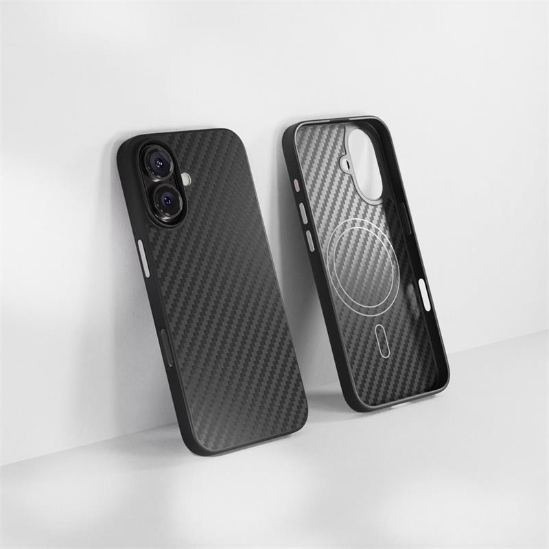 Epico Mag+ Hybrid Carbon Case iPhone 16 Plus - čierna