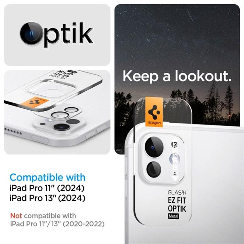 Spigen Glass tR EZ Fit Optik Pro pre iPad Pro 11" M4/iPad Pro 13" M4 - Silver