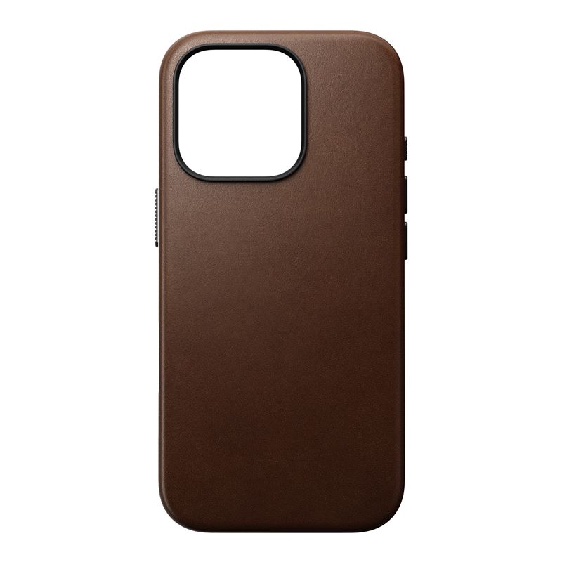 Nomad kryt Traditional Leather Case Magsafe pre iPhone 16 Pro - Brown