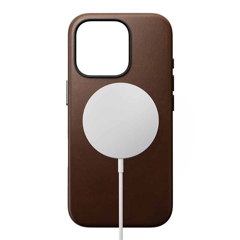 Nomad kryt Traditional Leather Case Magsafe pre iPhone 16 Pro - Brown