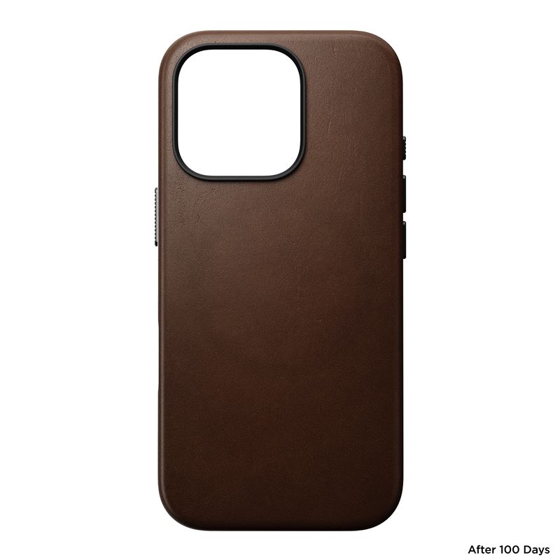 Nomad kryt Traditional Leather Case Magsafe pre iPhone 16 Pro - Brown