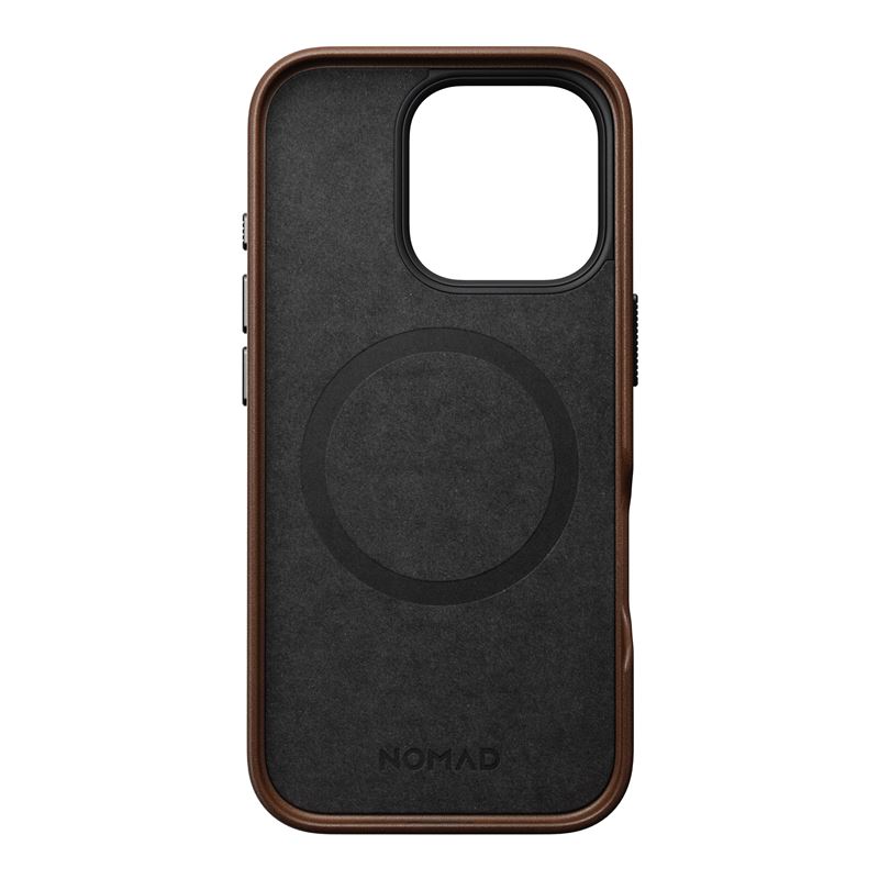 Nomad kryt Traditional Leather Case Magsafe pre iPhone 16 Pro - Brown