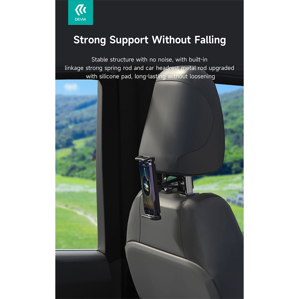 Devia držiak do auta Magic Clip Car Back Seat Tablet Bracket - Black