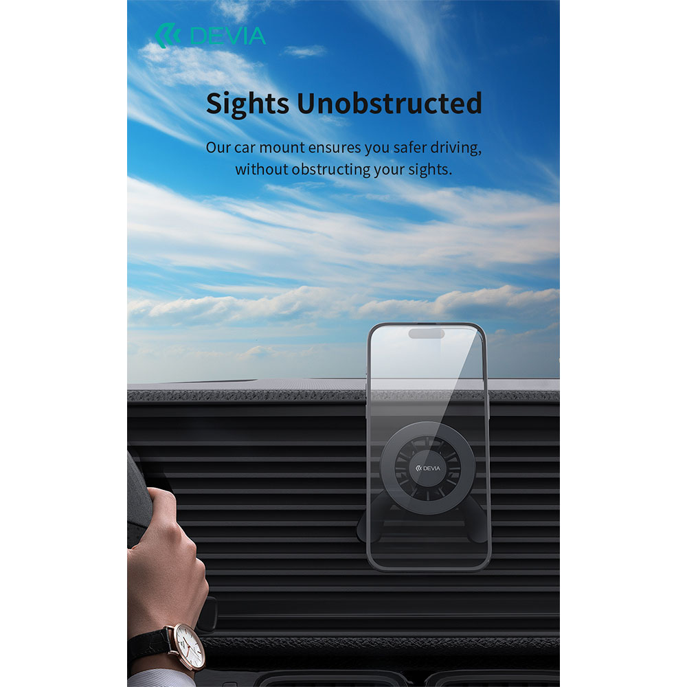 Devia držiak do auta Smart Series Magnetic Air Outlet Vehicle Bracket - Black