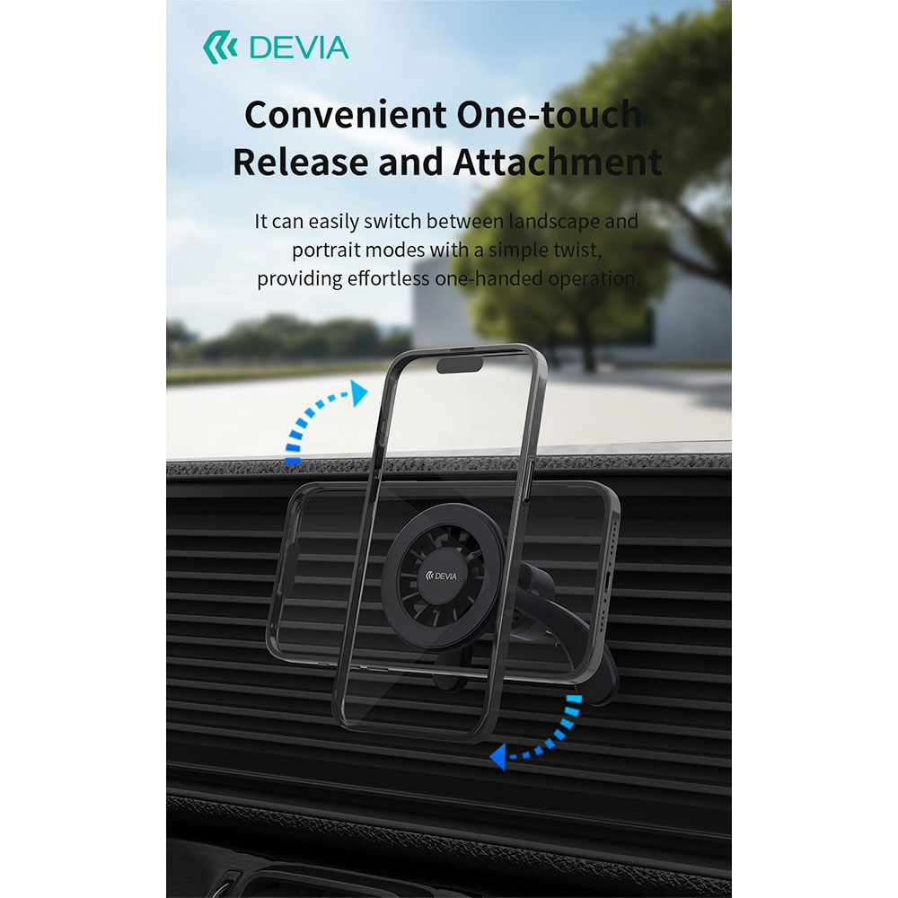 Devia držiak do auta Smart Series Magnetic Air Outlet Vehicle Bracket - Black