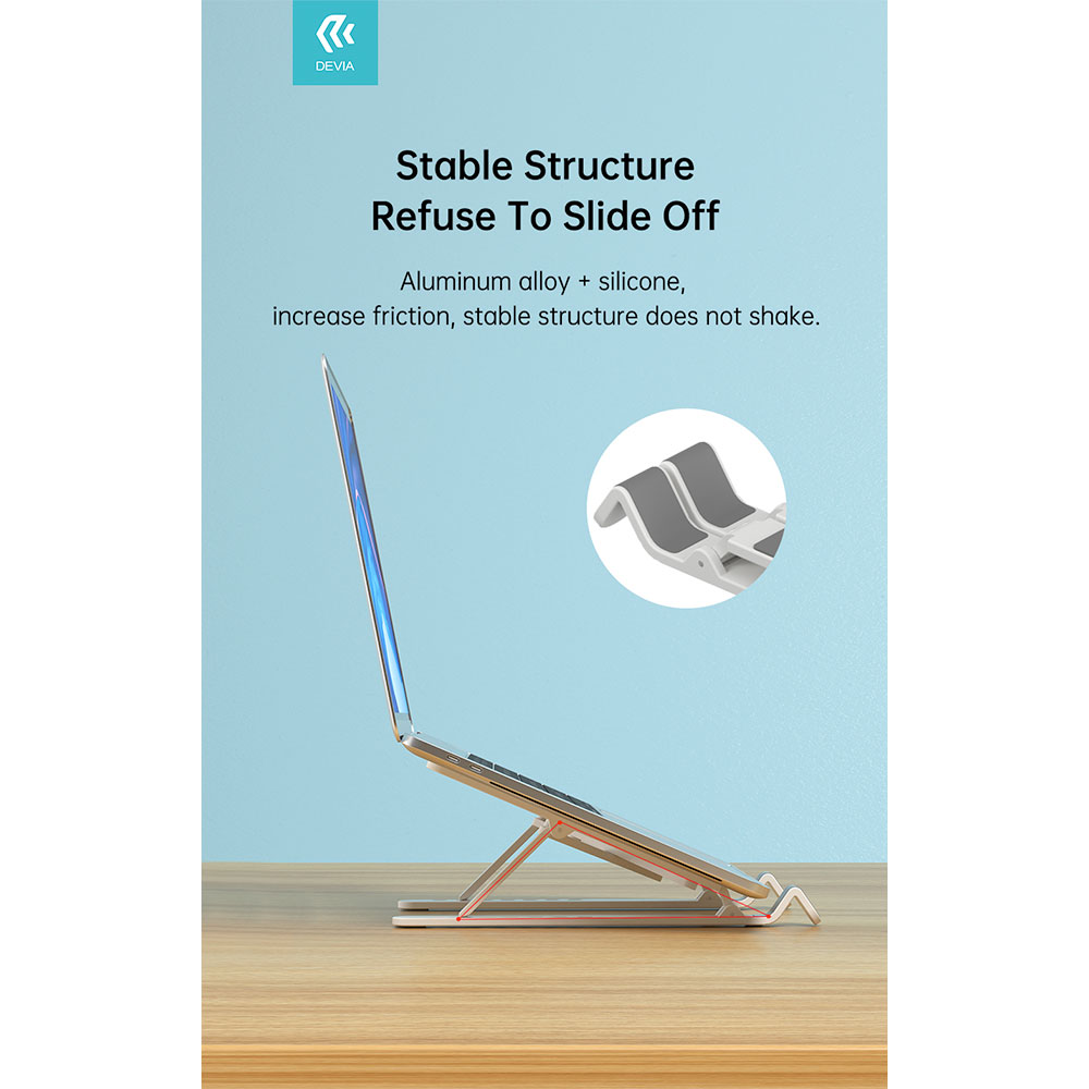 Devia Kintone Series Multi-function Folding Stand For Tablet/Laptop - White