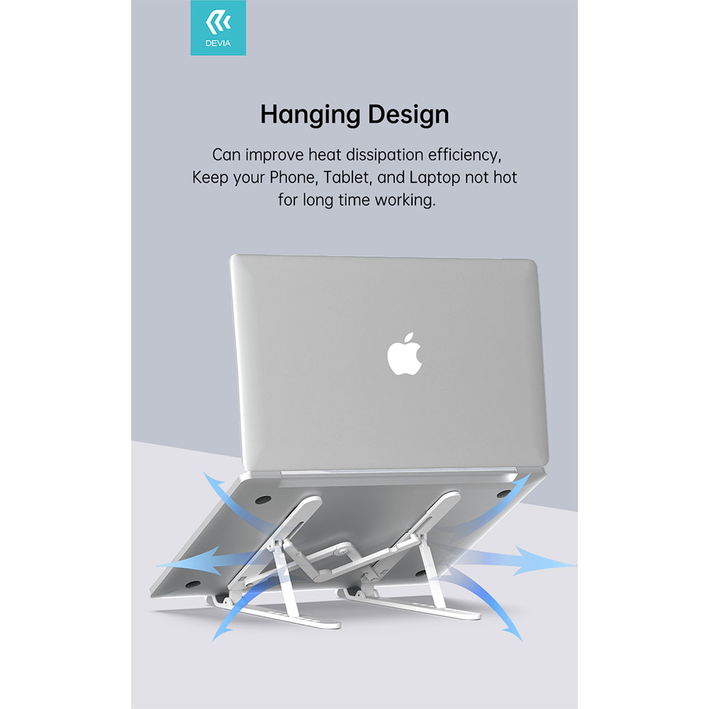 Devia Kintone Series Multi-function Folding Stand For Tablet/Laptop - White