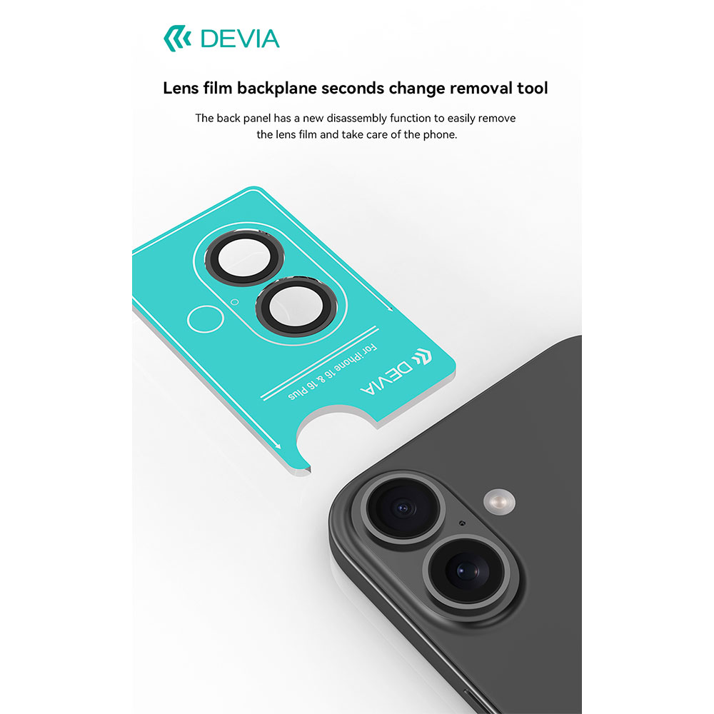 Devia Peak Series Lens Protector pre iPhone 16/16 Plus - Blue