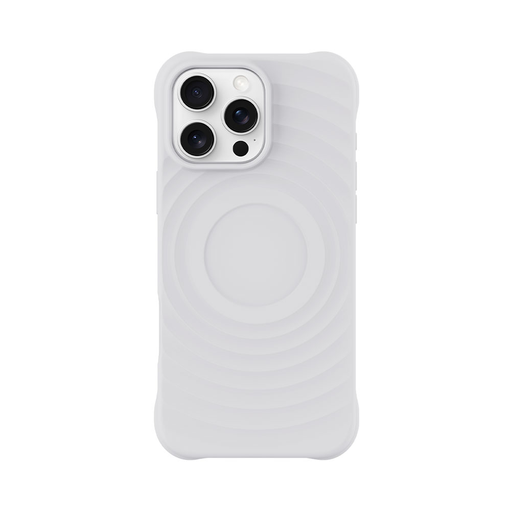 Devia kryt Ripple Magnetic Shockproof TPU Case pre iPhone 16 Pro - White