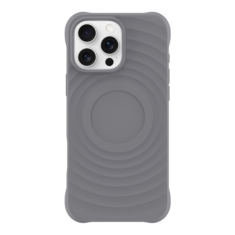 Devia kryt Ripple Magnetic Shockproof TPU Case pre iPhone 16 Pro Max - Gray