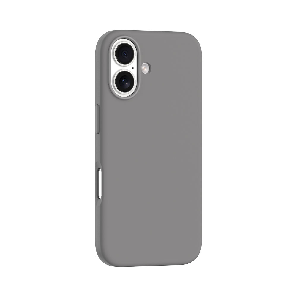Devia kryt Nature Series Silicone Magnetic Case pre iPhone 16 - Gray White