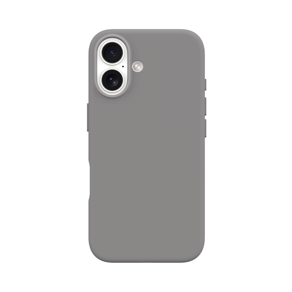 Devia kryt Nature Series Silicone Magnetic Case pre iPhone 16 - Gray White