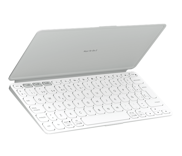Logitech Keys-To-Go 2 - prenosná Bluetooth klávesnica, US - bledošedá