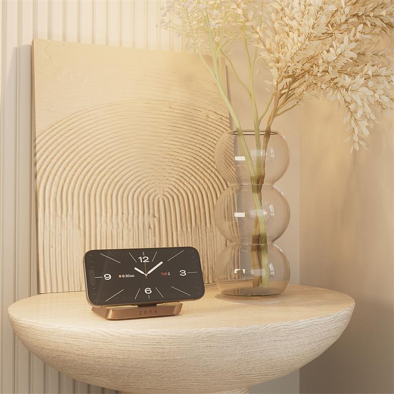 ZENS Magnetic Nightstand Charger Copper
