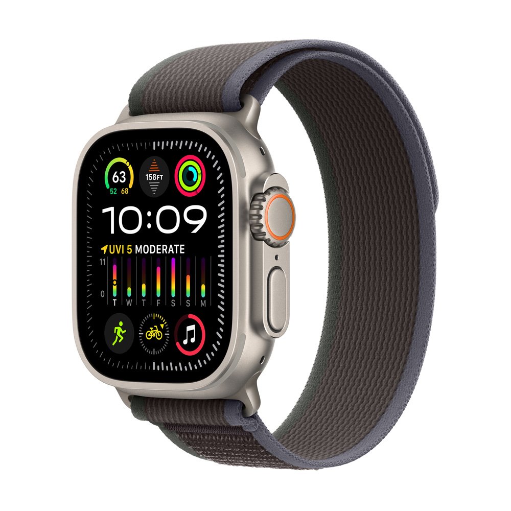 Apple Watch Ultra 2 GPS + Cellular, 49mm Titanium Case with Blue/Black Trail Loop - S/M *Rozbalený*