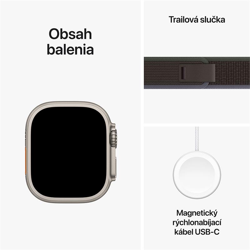 Apple Watch Ultra 2 GPS + Cellular, 49mm Titanium Case with Blue/Black Trail Loop - S/M *Rozbalený*