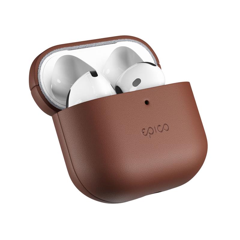 Epico Leather Case Airpods 4/4 (ANC) - hnědá