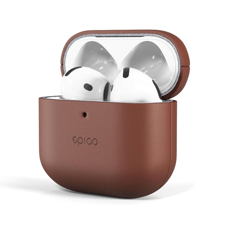 Epico Leather Case Airpods 4/4 (ANC) - hnědá