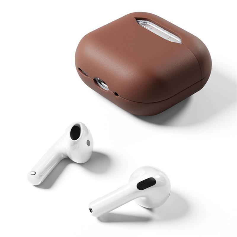 Epico Leather Case Airpods 4/4 (ANC) - hnědá