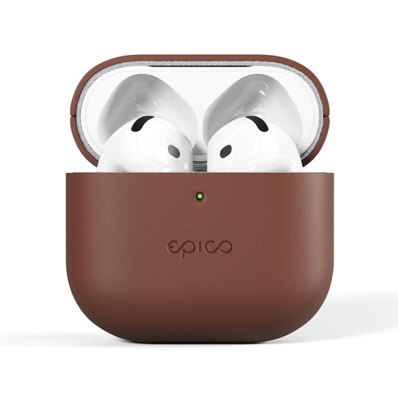 Epico Leather Case Airpods 4/4 (ANC) - hnědá