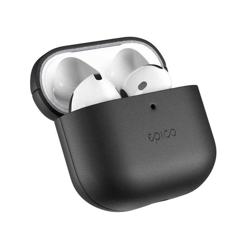 Epico Leather Case Airpods 4/4 (ANC) - černá