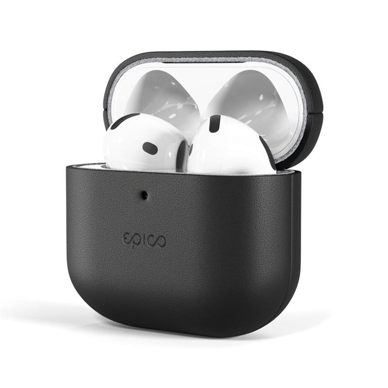 Epico Leather Case Airpods 4/4 (ANC) - černá