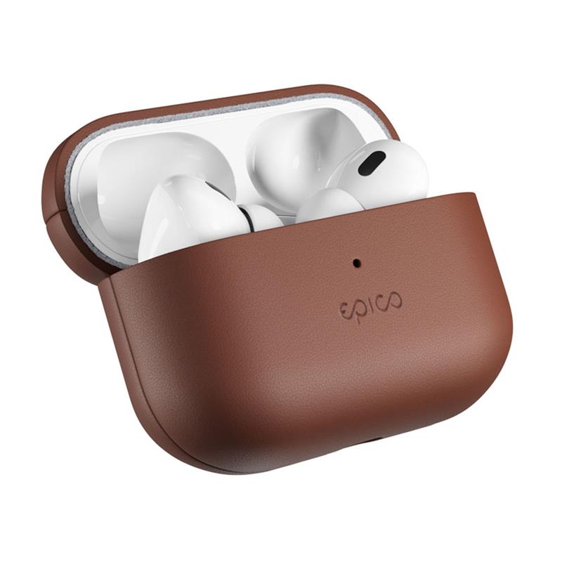Epico Leather Case Airpods Pro 2 - hnědá