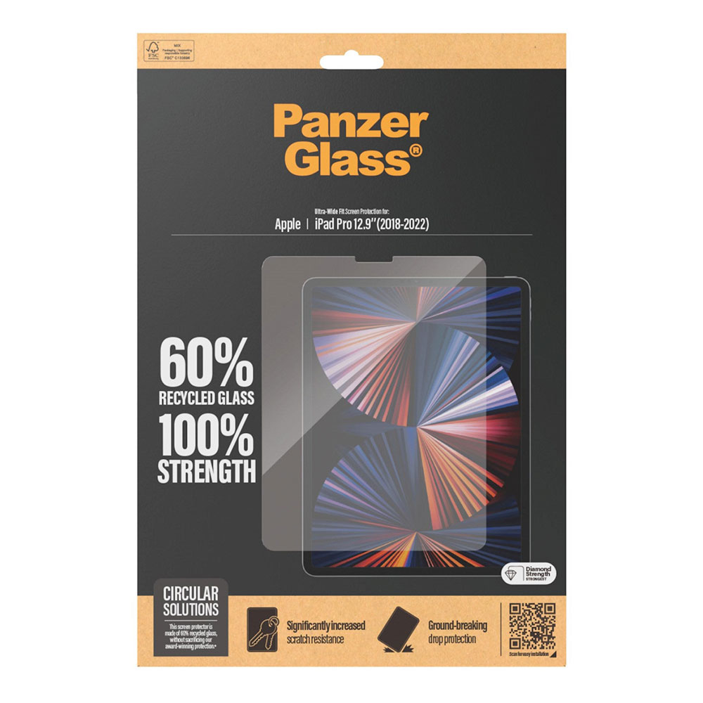 PanzerGlass ochranné sklo UWF pre iPad Pro 12.9" 2018-2022 - Clear