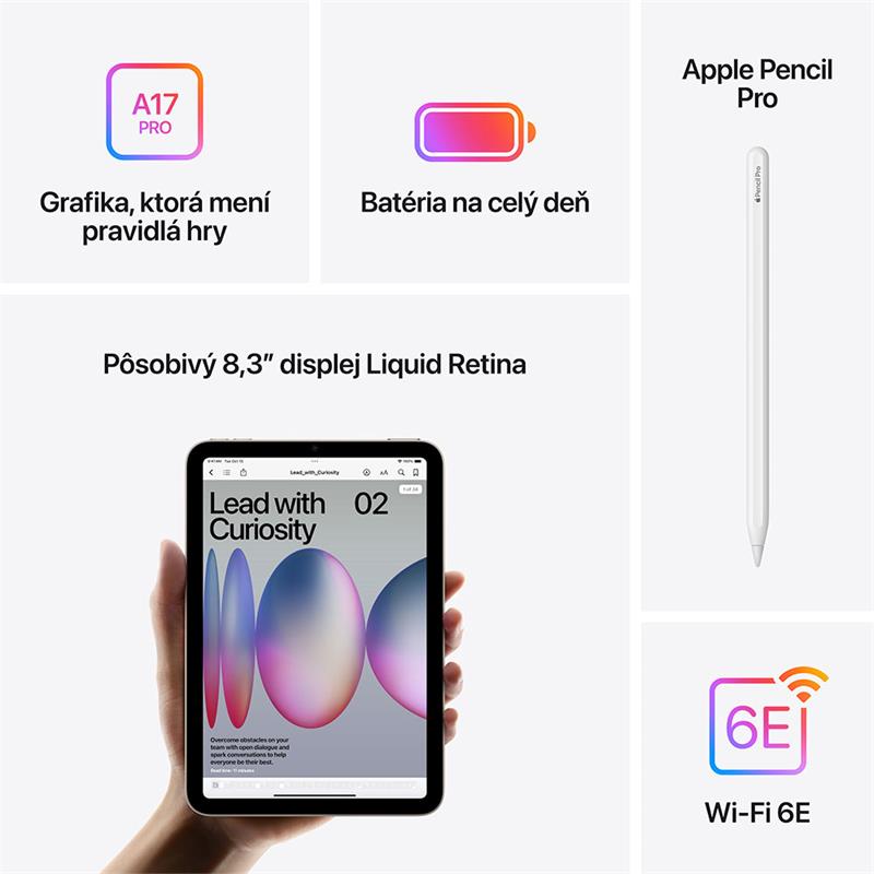 iPad mini Wi-Fi 128GB Kozmický sivý (2024)