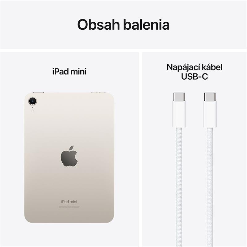 iPad mini Wi-Fi 128GB Hviezdny biely (2024)