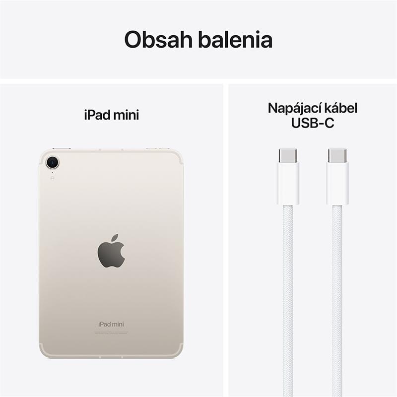 iPad mini Wi-Fi + Cellular 512GB Hviezdny biely (2024)
